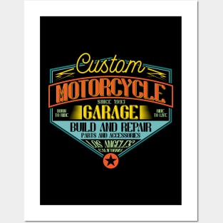 Motorcycle Garage Posters and Art